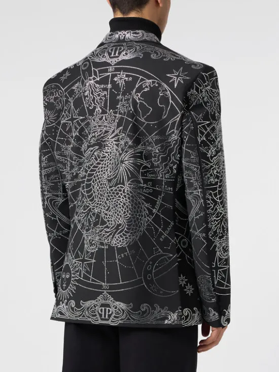 PHILIPP PLEIN Marynarka 31276 Czarny Regular Fit