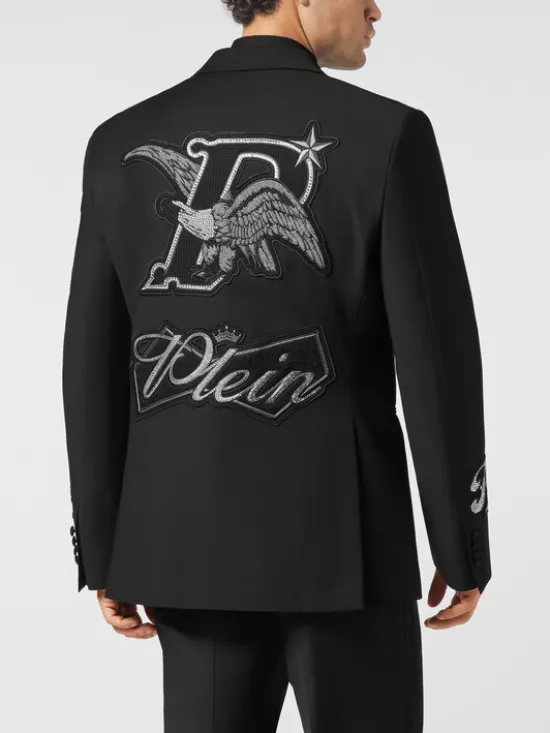 PHILIPP PLEIN Marynarka 26099 Czarny Regular Fit