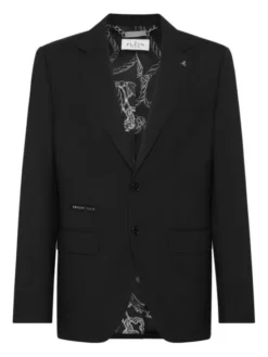 PHILIPP PLEIN Marynarka 25449 Czarny Regular Fit