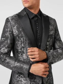 PHILIPP PLEIN Marynarka 1917 Czarny Fitted Fit