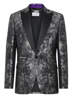 PHILIPP PLEIN Marynarka 1917 Czarny Fitted Fit