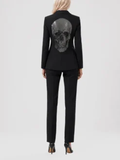 PHILIPP PLEIN Marynarka 31563 Czarny Loose Fit