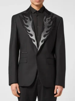 PHILIPP PLEIN Marynarka 20729 Czarny Regular Fit
