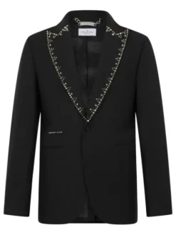 PHILIPP PLEIN Marynarka 29065 Czarny Fitted Fit