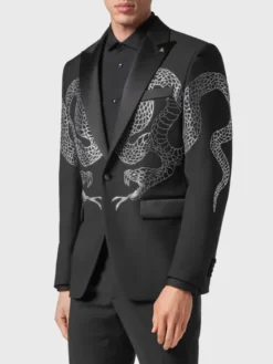 PHILIPP PLEIN Marynarka 2283 Czarny Fitted Fit