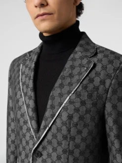 PHILIPP PLEIN Marynarka 31285 Czarny Regular Fit