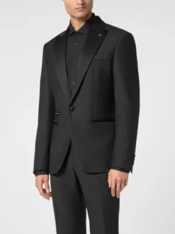 PHILIPP PLEIN Marynarka 14737 Czarny Regular Fit