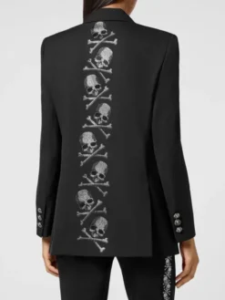 PHILIPP PLEIN Marynarka 1385 Czarny Loose Fit