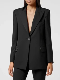 PHILIPP PLEIN Marynarka 1385 Czarny Loose Fit