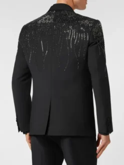 PHILIPP PLEIN Marynarka 20653 Czarny Fitted Fit