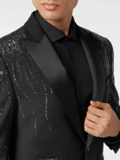 PHILIPP PLEIN Marynarka 20653 Czarny Fitted Fit