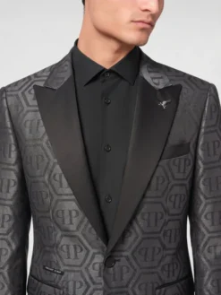PHILIPP PLEIN Marynarka 31560 Czarny Regular Fit