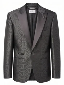 PHILIPP PLEIN Marynarka 31560 Czarny Regular Fit