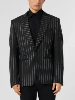PHILIPP PLEIN Marynarka 30452 Czarny Fitted Fit