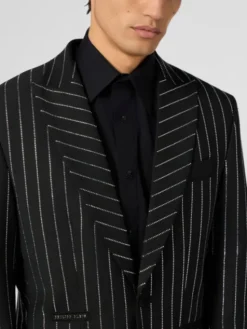 PHILIPP PLEIN Marynarka 30452 Czarny Fitted Fit