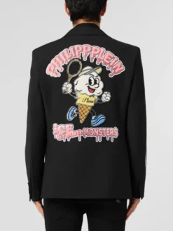 PHILIPP PLEIN Marynarka 30564 Czarny Regular Fit