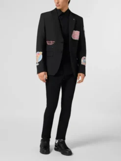PHILIPP PLEIN Marynarka 30564 Czarny Regular Fit
