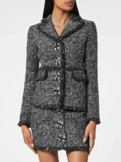 PHILIPP PLEIN Marynarka 2741 Czarny Loose Fit