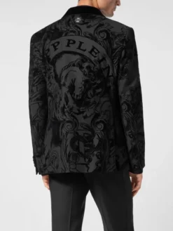 PHILIPP PLEIN Marynarka 11595 Czarny Fitted Fit