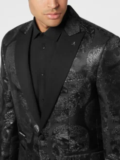PHILIPP PLEIN Marynarka 26103 Czarny Fitted Fit