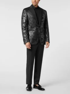PHILIPP PLEIN Marynarka 26103 Czarny Fitted Fit