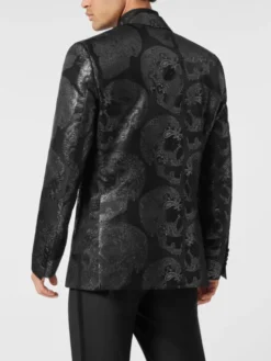PHILIPP PLEIN Marynarka 26103 Czarny Fitted Fit