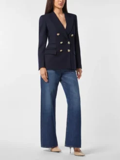 PHILIPP PLEIN Marynarka 24851 Granatowy Loose Fit