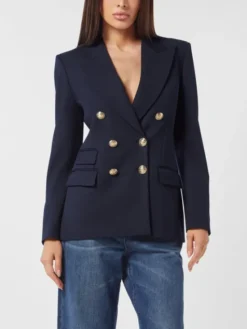 PHILIPP PLEIN Marynarka 24851 Granatowy Loose Fit