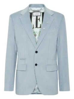 PHILIPP PLEIN Marynarka 24239 Niebieski jasny Regular Fit