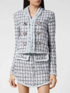 PHILIPP PLEIN Marynarka 4789 Niebieski jasny Loose Fit