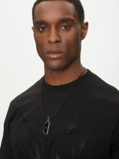 PHILIPP PLEIN Naszyjnik $Kull Bones PJWEA05NU Czarny