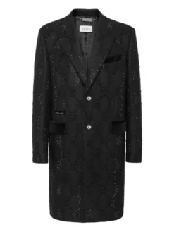 PHILIPP PLEIN Płaszcz 11599 Czarny Regular Fit