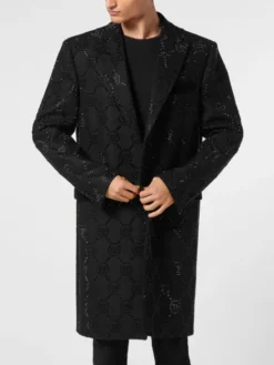 PHILIPP PLEIN Płaszcz 11599 Czarny Regular Fit