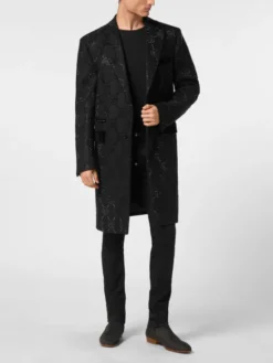 PHILIPP PLEIN Płaszcz 11599 Czarny Regular Fit