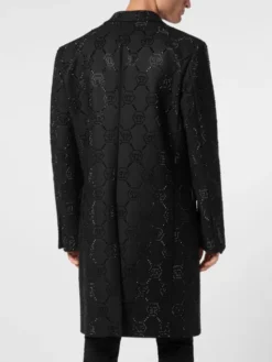 PHILIPP PLEIN Płaszcz 11599 Czarny Regular Fit