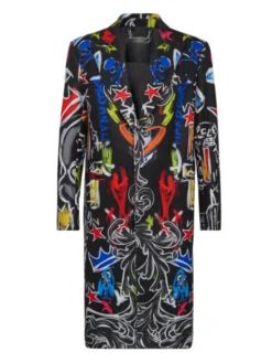 PHILIPP PLEIN Płaszcz 2627 Szary Regular Fit