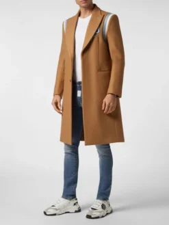 PHILIPP PLEIN Płaszcz zimowy 8043 Beżowy Regular Fit