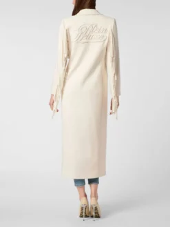 PHILIPP PLEIN Płaszcz zimowy 26391 Biały Loose Fit