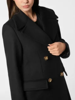 PHILIPP PLEIN Płaszcz zimowy 26389 Czarny Loose Fit