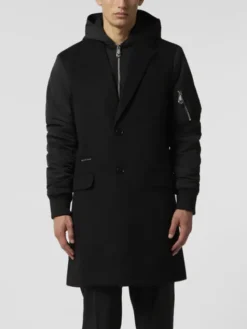 PHILIPP PLEIN Płaszcz zimowy 28625 Czarny Regular Fit