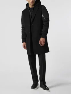 PHILIPP PLEIN Płaszcz zimowy 28625 Czarny Regular Fit