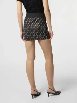 PHILIPP PLEIN Spódnica mini 29126 Czarny Slim Fit