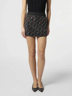 PHILIPP PLEIN Spódnica mini 29126 Czarny Slim Fit