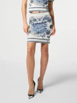 PHILIPP PLEIN Spódnica mini 28996 Niebieski jasny Fitted Fit