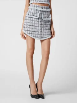 PHILIPP PLEIN Spódnica mini 3629 Niebieski jasny Slim Fit