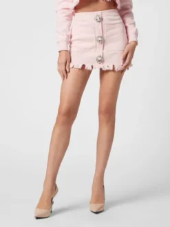 PHILIPP PLEIN Spódnica mini 15269 Różowy Fitted Fit