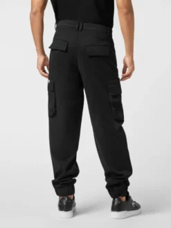PHILIPP PLEIN Spodnie cargo 26137 Czarny Cargo Fit