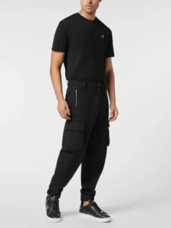 PHILIPP PLEIN Spodnie cargo 26137 Czarny Cargo Fit