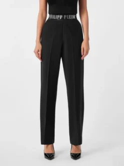 PHILIPP PLEIN Spodnie materiałowe 28019 Czarny Straight Fit