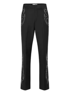 PHILIPP PLEIN Spodnie materiałowe 26127 Czarny Wide Fit